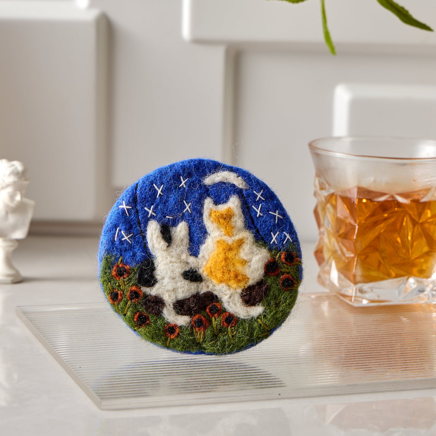 Handmade Wool Felt Coffee Cup Mug Table Mat Coasters