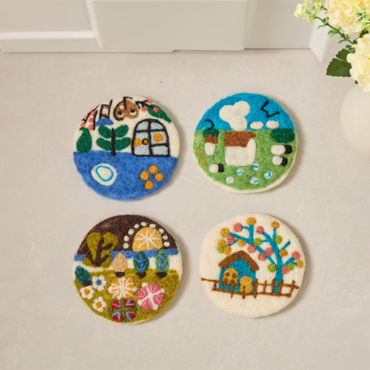 Wool Felt Coffee Cup Mug Table Mat Coasters