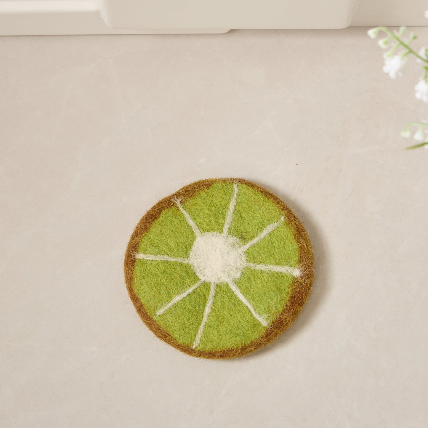Handmade Wool Felt Fruits Cup Coasters Made in Nepal - Avocado, Apple, Pear, Orange