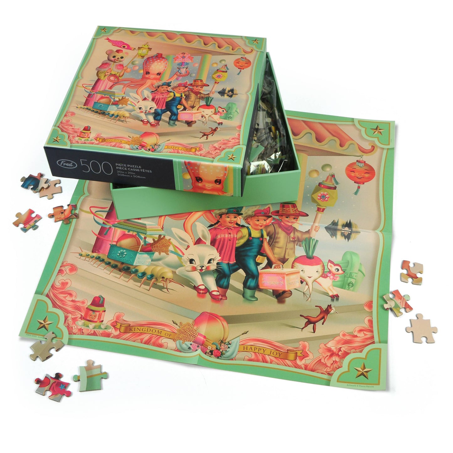Fred & Friends - Puzzle 500 PC - Fiona Hewitt - Kingdom of Happy Joy