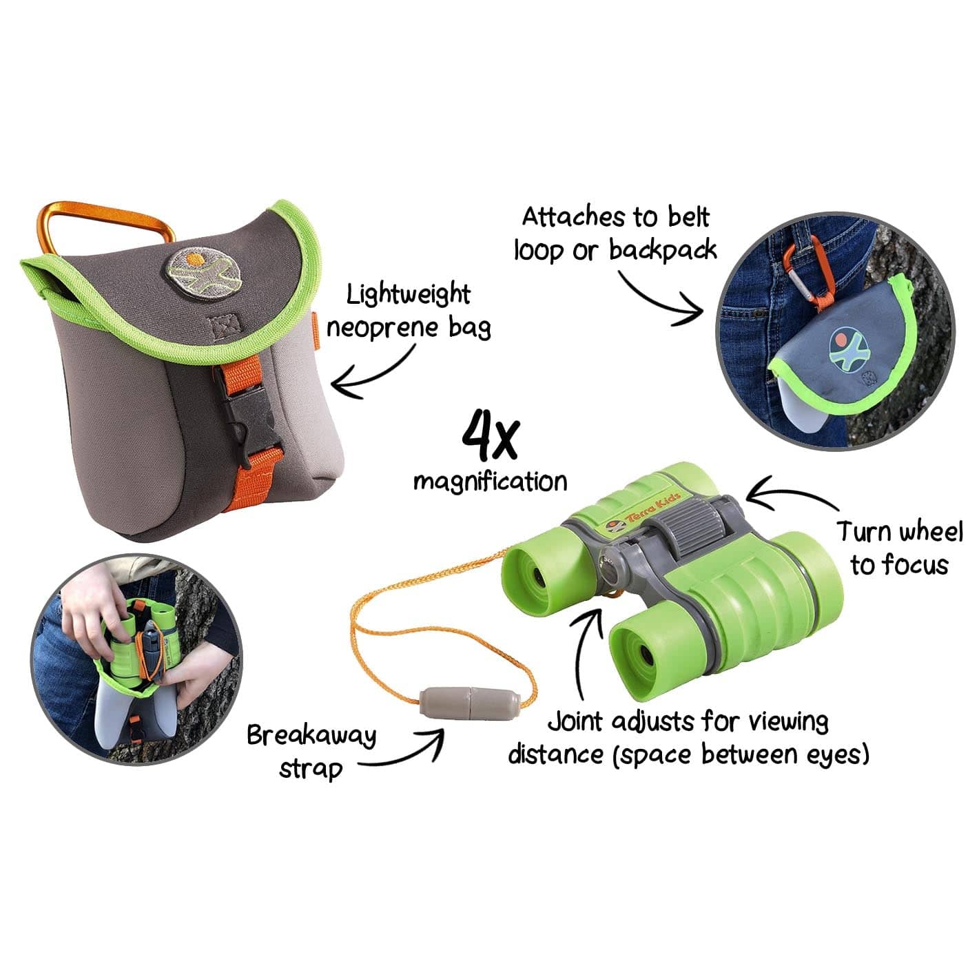 HABA USA - Terra Kids Binoculars with Bag