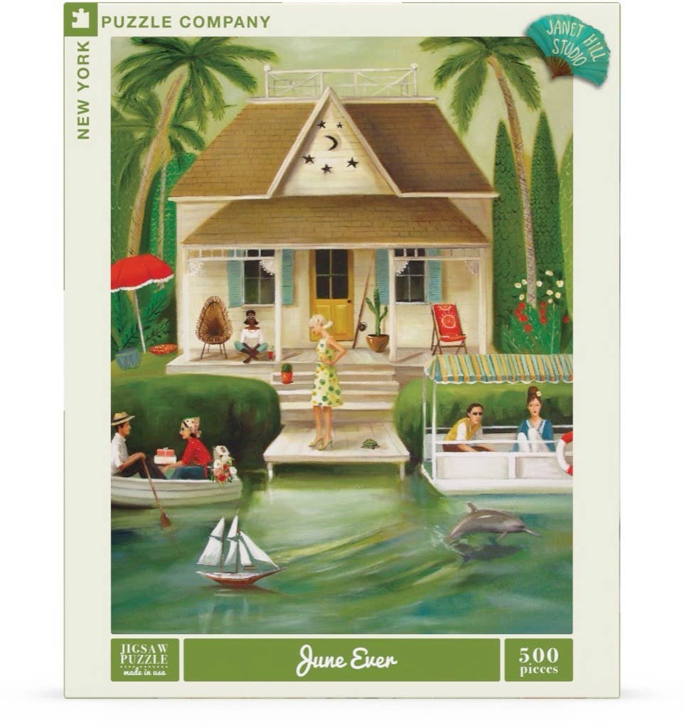 New York Puzzle Company - Splendid Summer Home - 500 Piece Jigsaw Puzzle