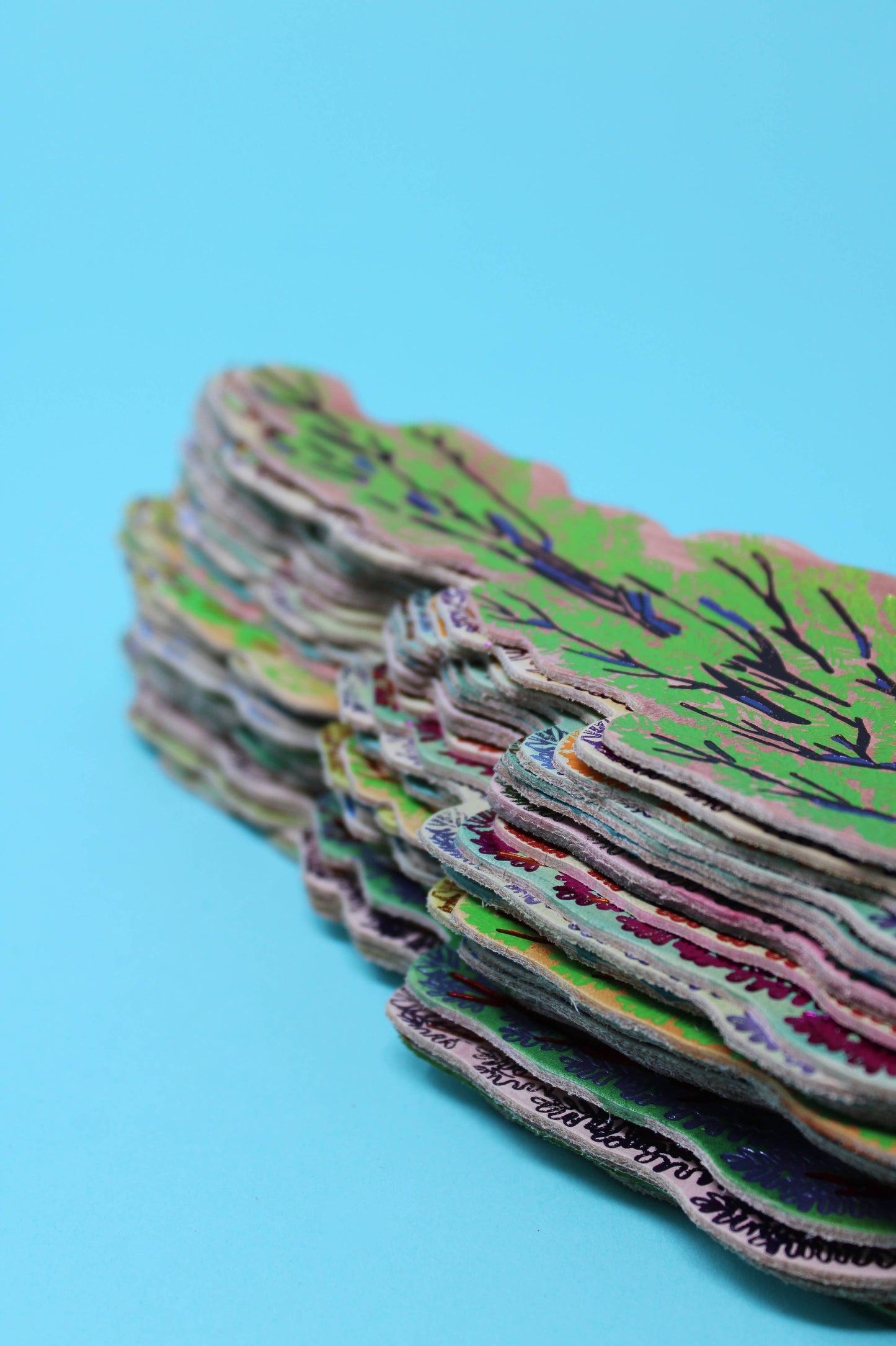 Ark Colour Design - Hand Painted Tree Hugger Leather Bookmark