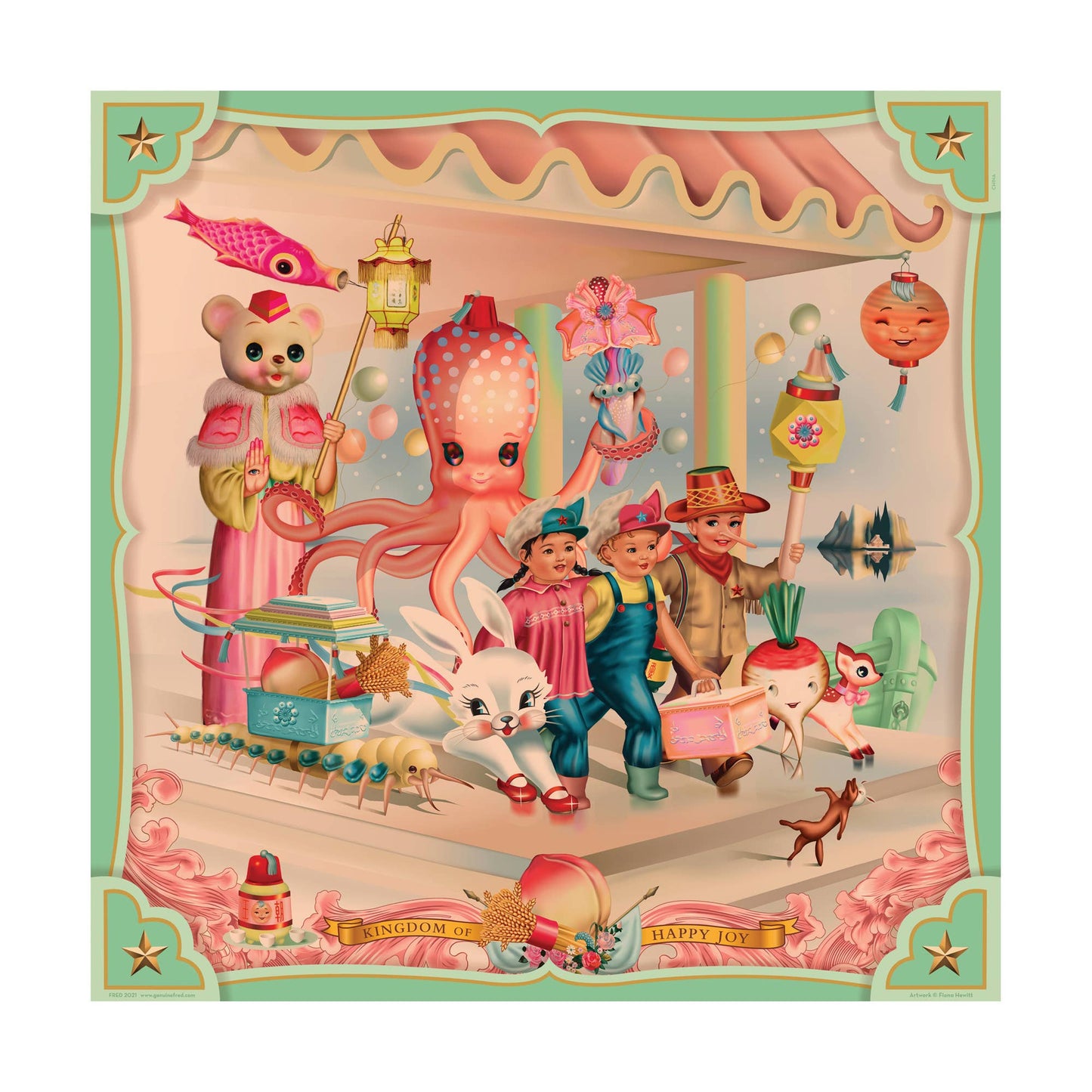Fred & Friends - Puzzle 500 PC - Fiona Hewitt - Kingdom of Happy Joy