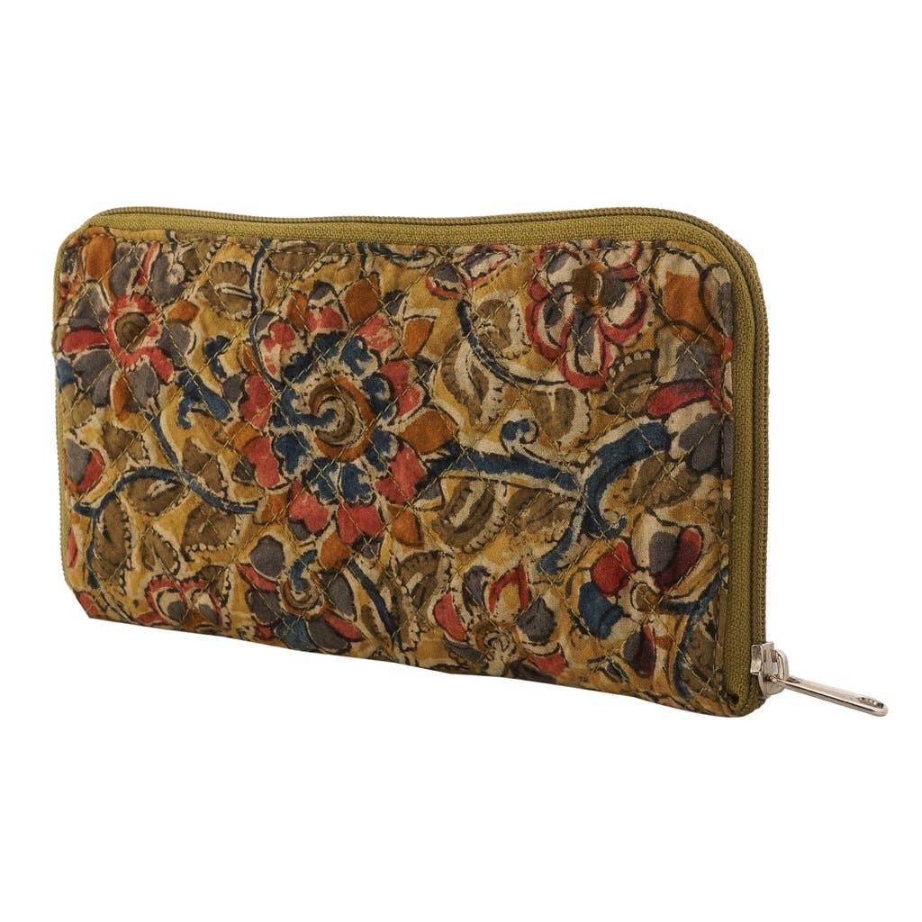 White Lotus Fashions - GreenJute "Wallet" - Green Flowers (KK2053)