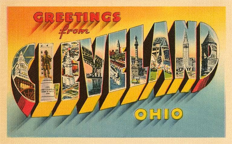 Found Image Press - Postcard OH-421 Greetings from Cleveland