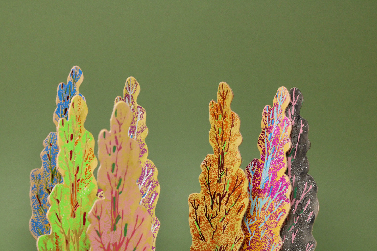 Ark Colour Design - Hand Painted Tree Hugger Leather Bookmark