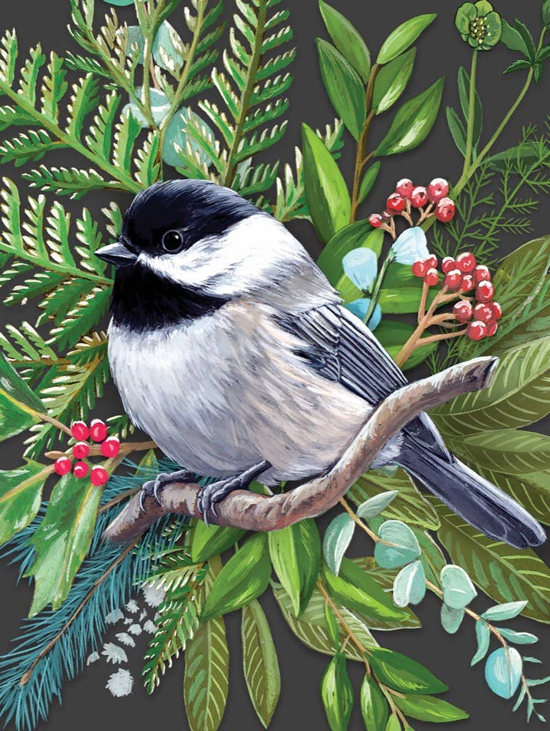 New York Puzzle Company - Black-capped Chickadee - 500 Piece Jigsaw Puzzle