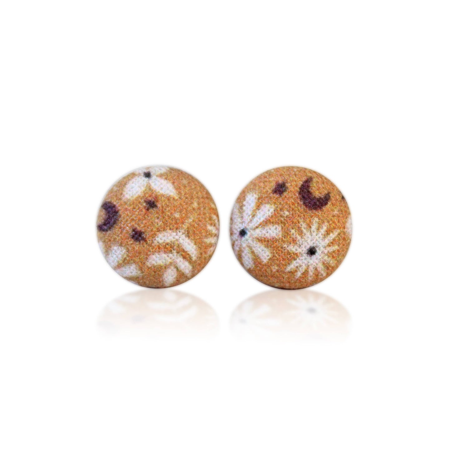 Rachel O's - Mystic Mix Fabric Button Earrings
