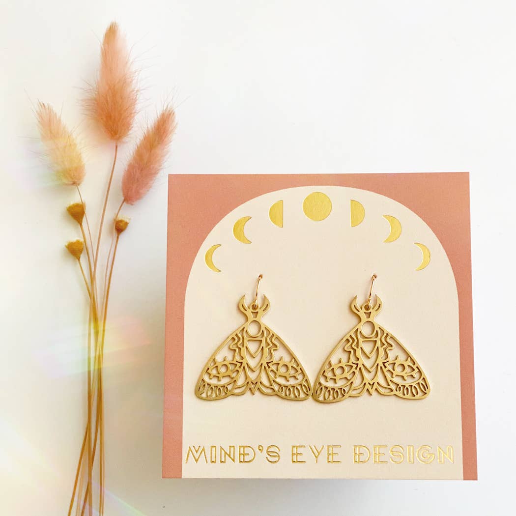 Mind's Eye Design - Emperor Moth Earrings