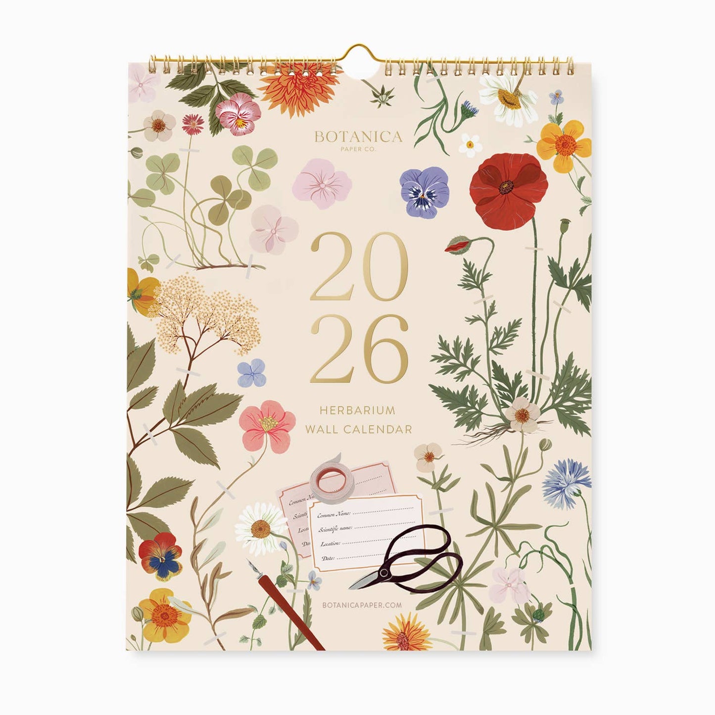 Botanica Paper Co. - 2026 WALL CALENDAR | HERBARIUM