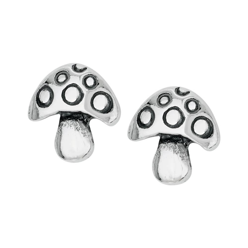 Tiger Mountain Jewelry - "Fun-Guy" Mushroom Sterling Silver Stud Earrings
