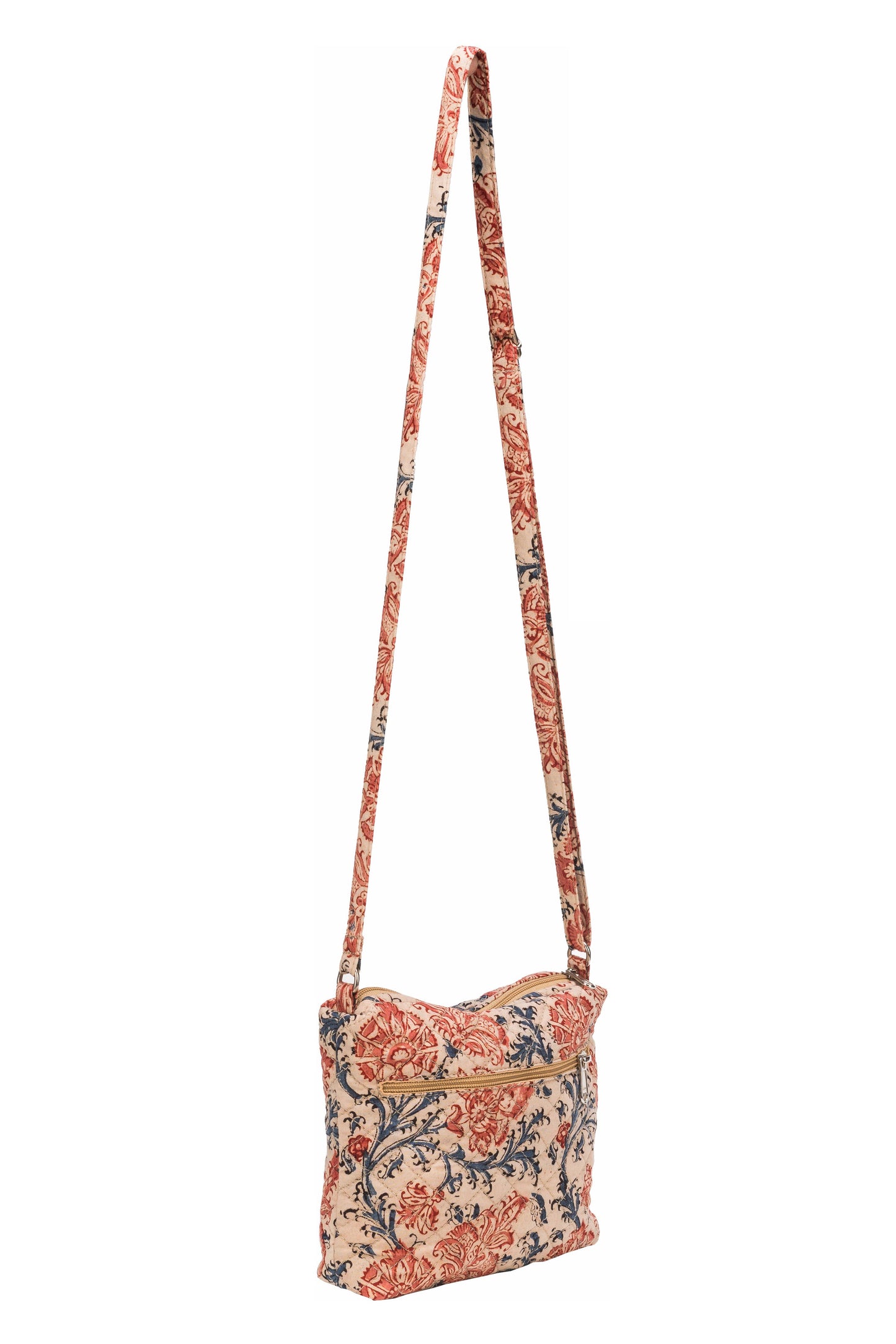 White Lotus Fashions - KK4003 "Kinara" Crossbody Bag - Pink Flowers (KK4003)
