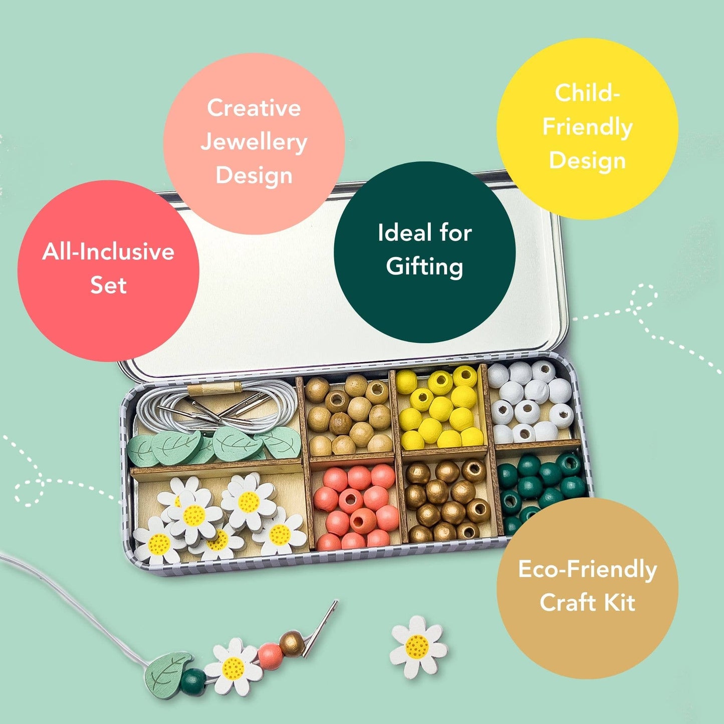 Cotton Twist - Daisy Bracelet Bead Kit