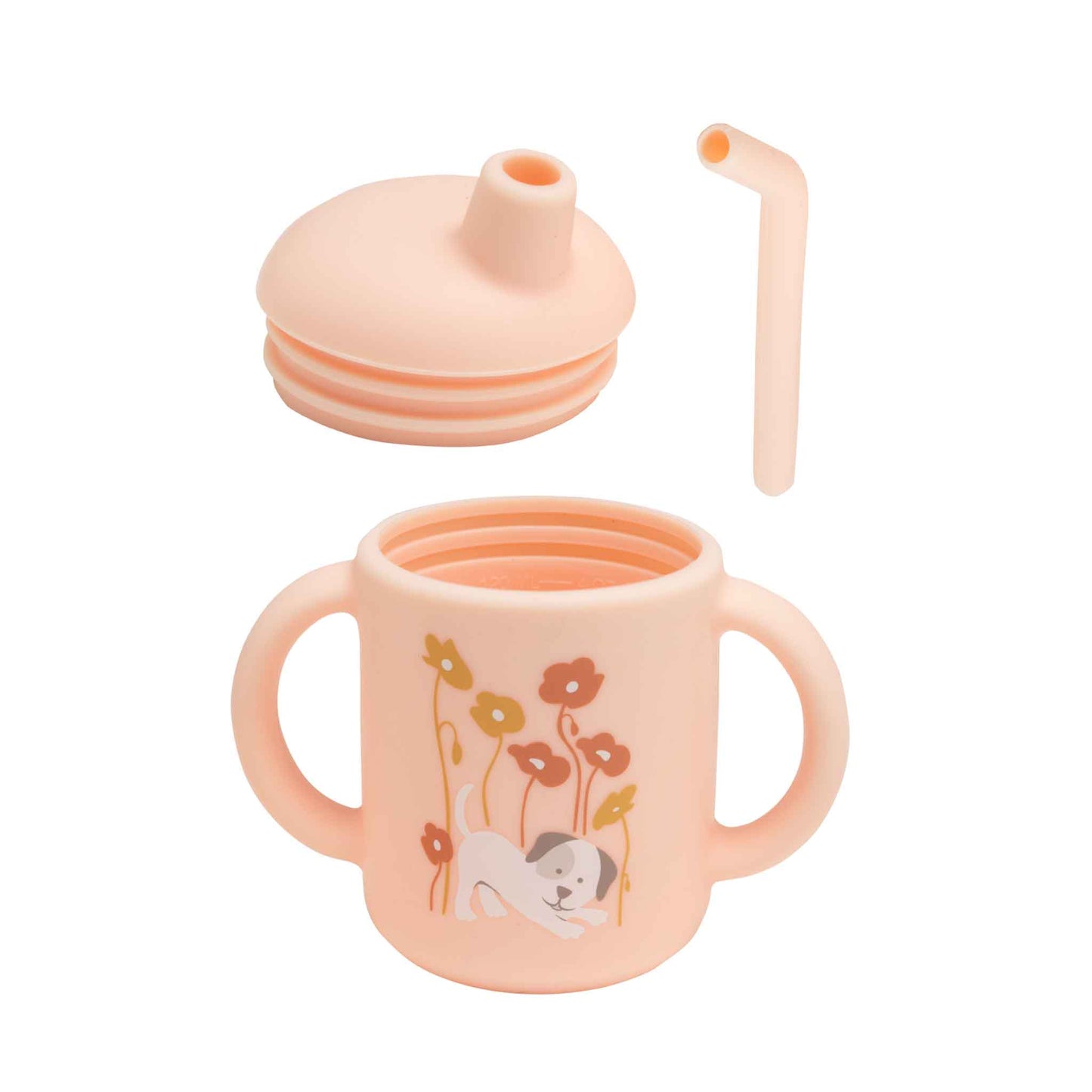 Sugarbooger by Ore’ Originals - Fresh & Messy Sippy Cup | Puppies & Poppies