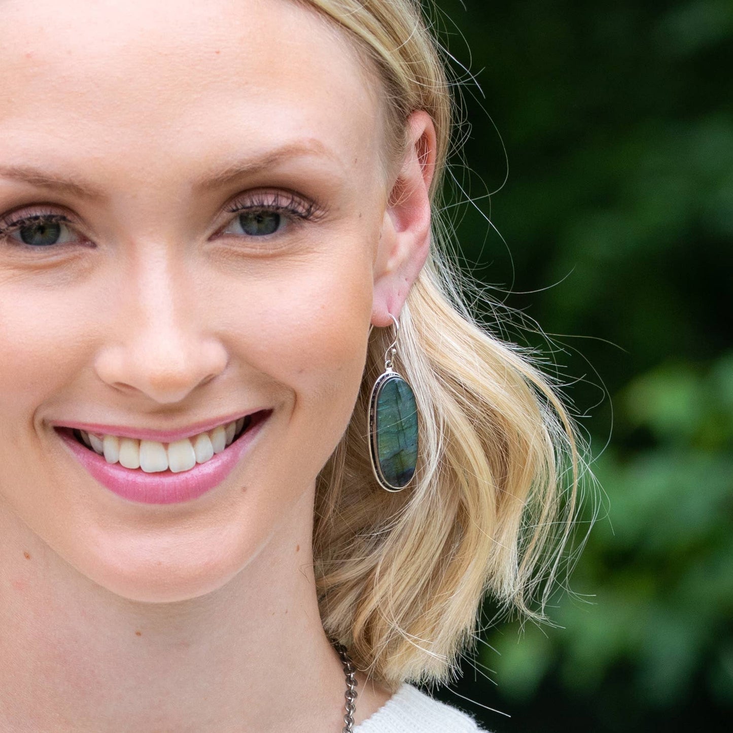 Kashi Semiprecious Stone Earrings - Labradorite