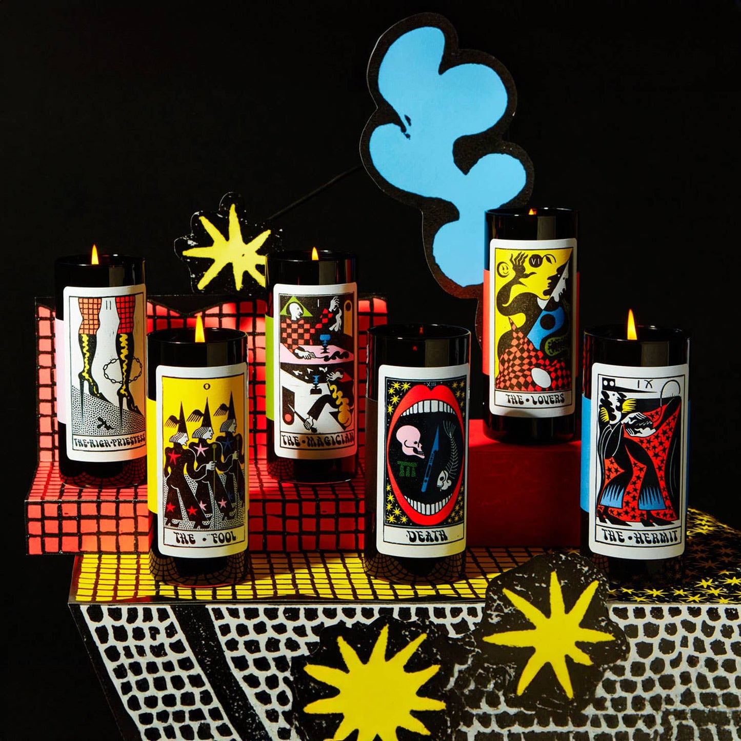 54 Celsius - Tarot Mystery Card Candle - 6" Tall & 60 Hr Burn, Surprise
