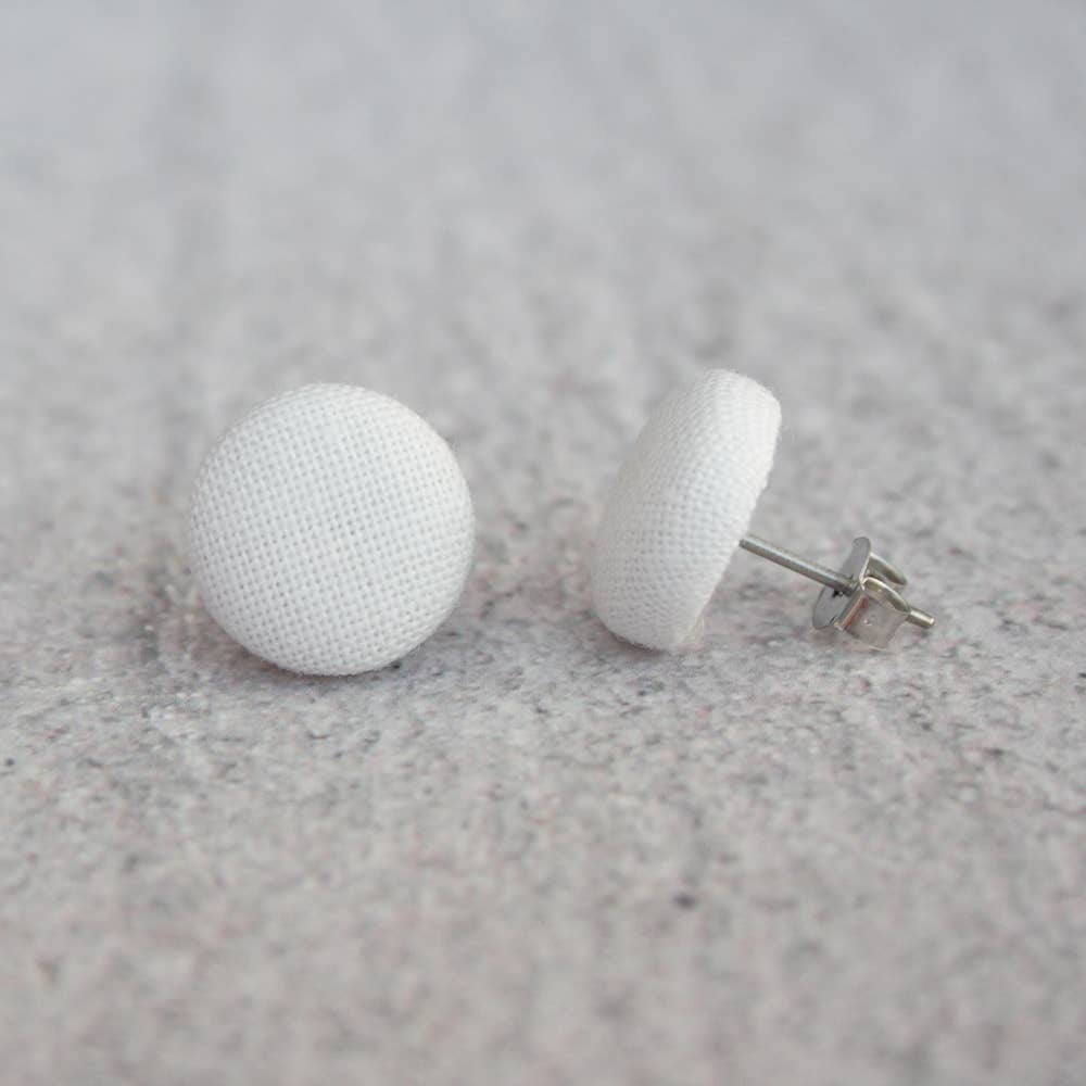 Rachel O's - French Bulldog Fabric Button Earrings