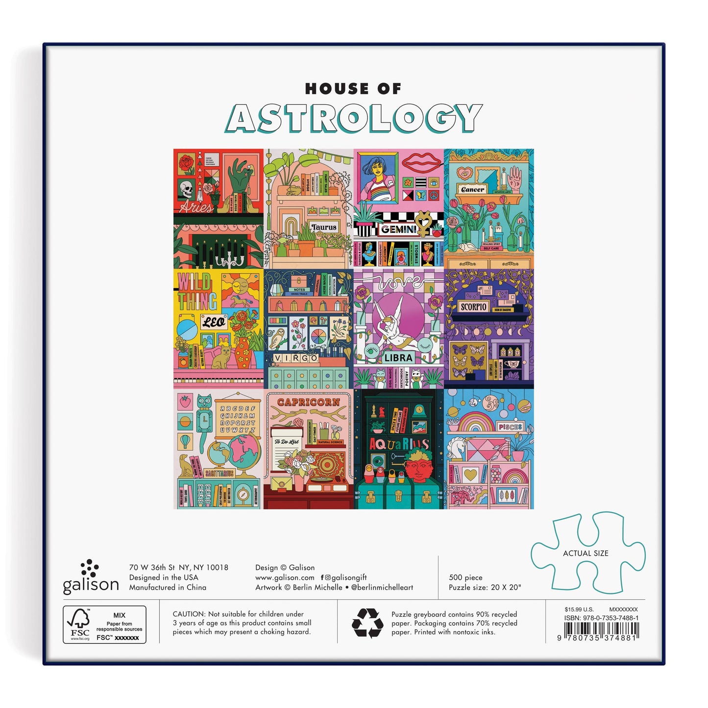 Chronicle Books - House of Astrology 500 Piece Foil Puzzle
