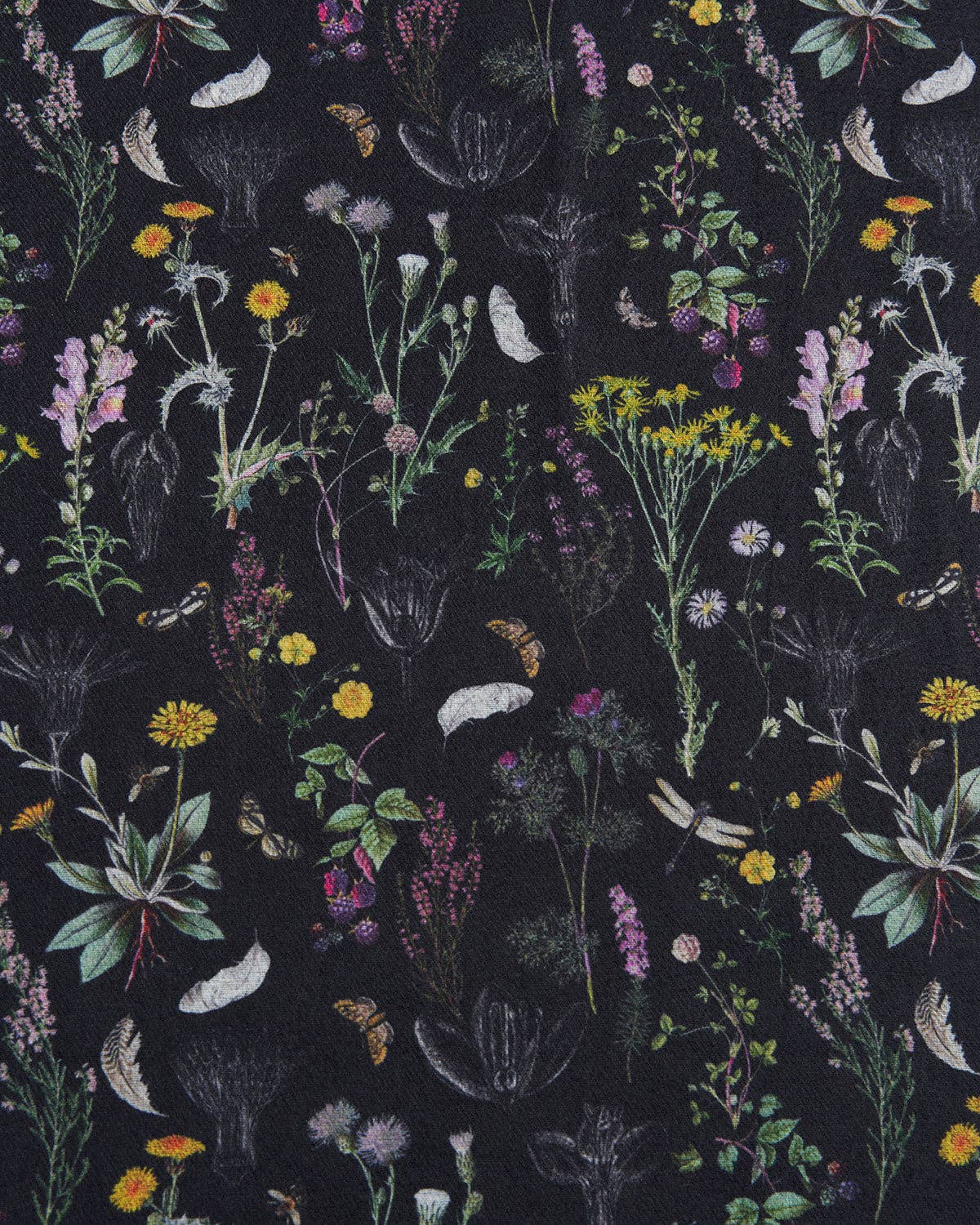 Fable England - Wilderness Black Tassel Scarf