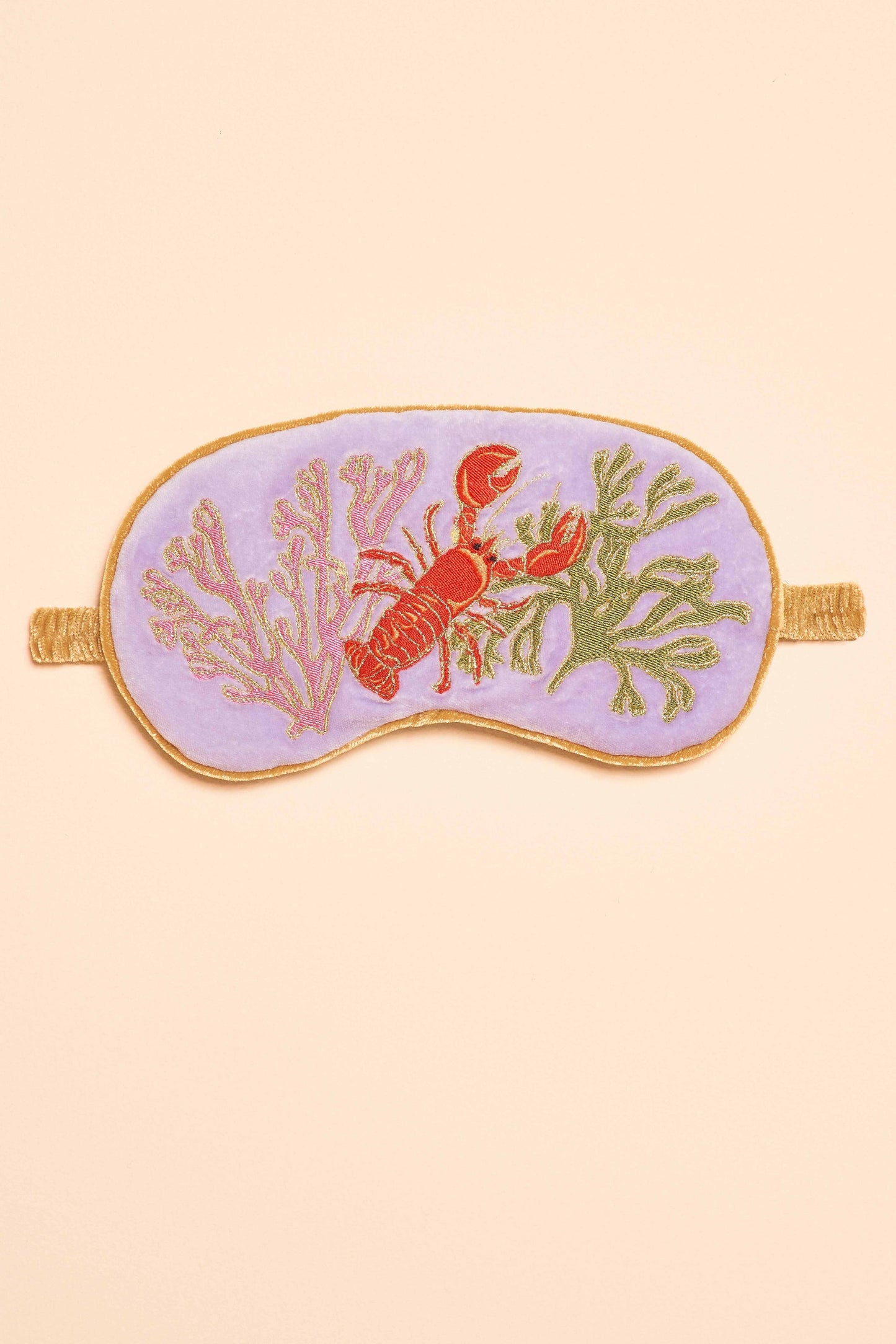 Powder Design inc - Luxury Lavender Velvet Eye Mask - Lobster Buddies, Lavender
