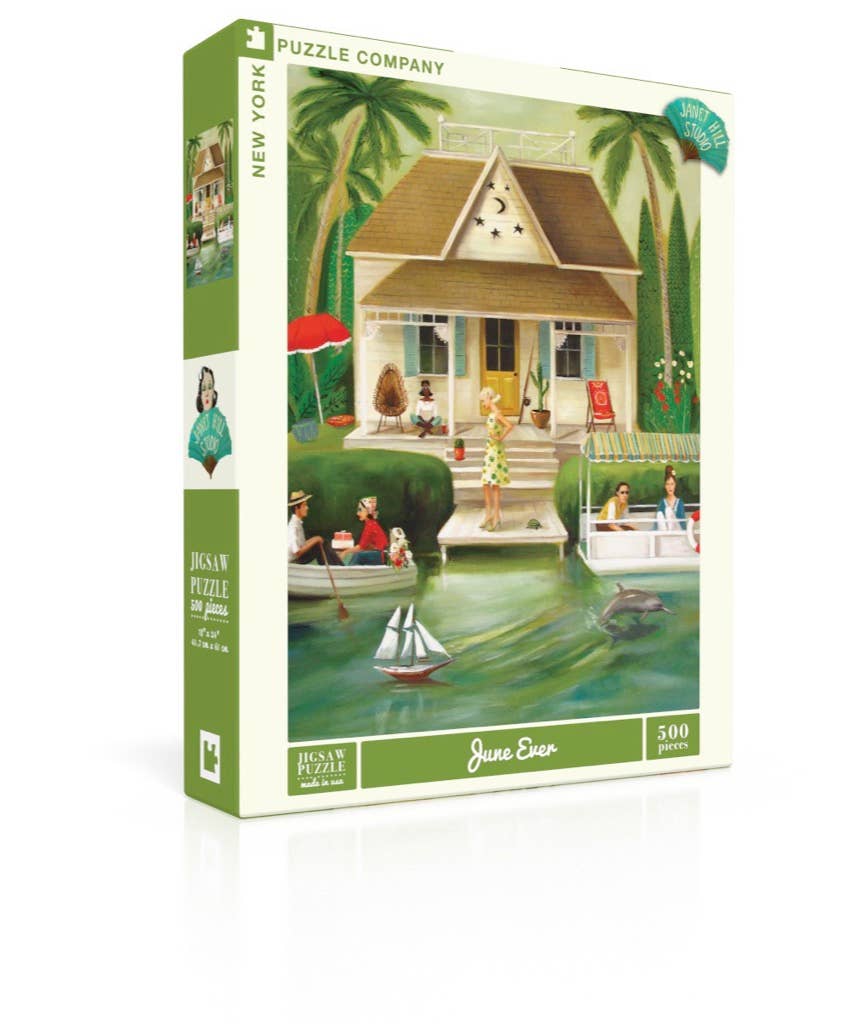 New York Puzzle Company - Splendid Summer Home - 500 Piece Jigsaw Puzzle