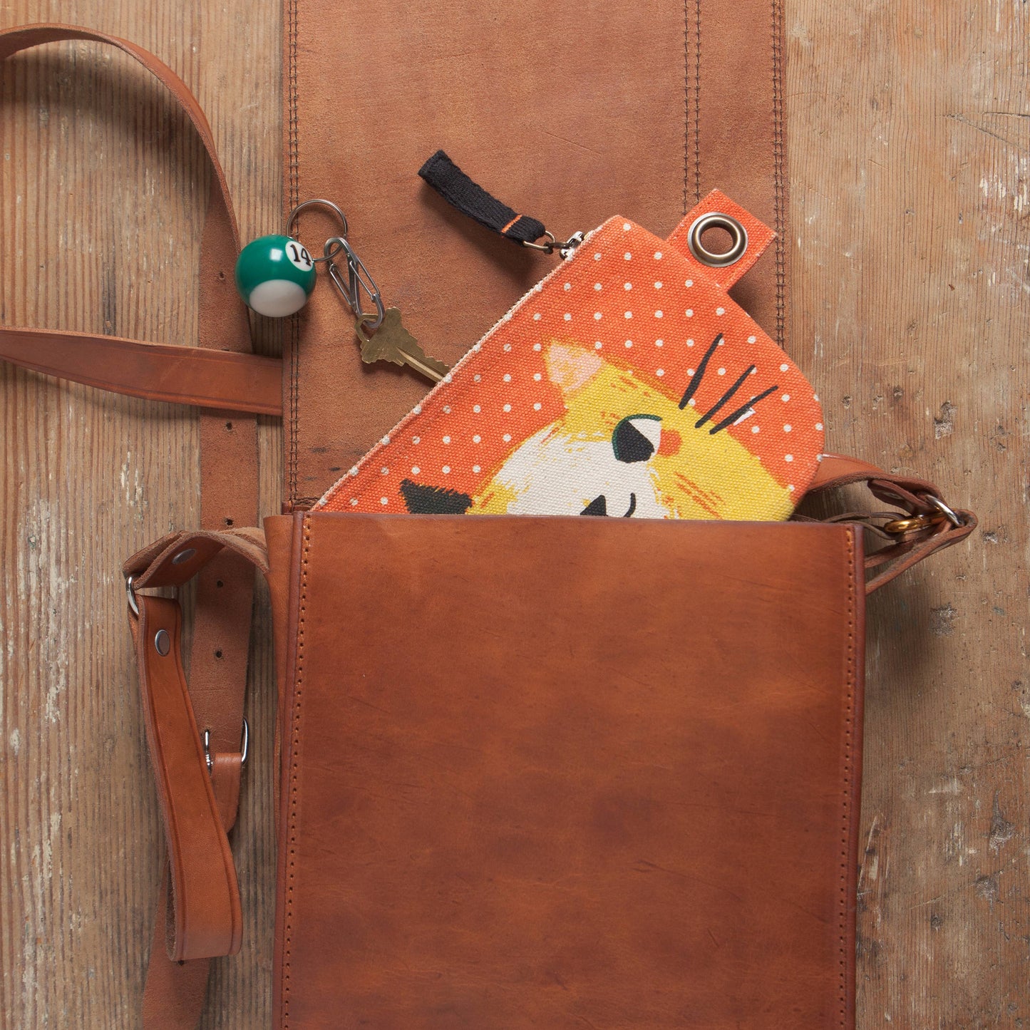 Danica Studio - Danica Studio Meow Meow Cats Small Cotton Zipper Pouch
