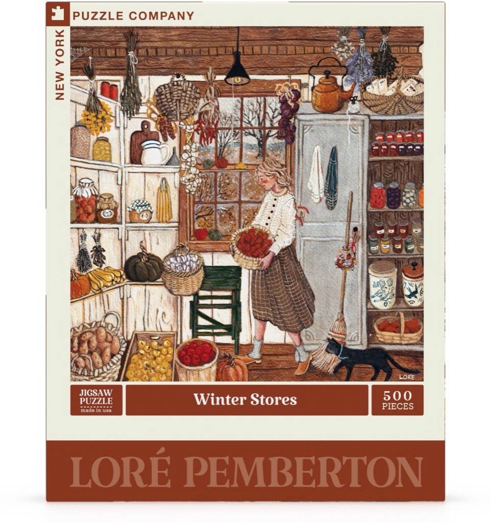 New York Puzzle Company - Winter Stores - 500 Piece Jigsaw Puzzle