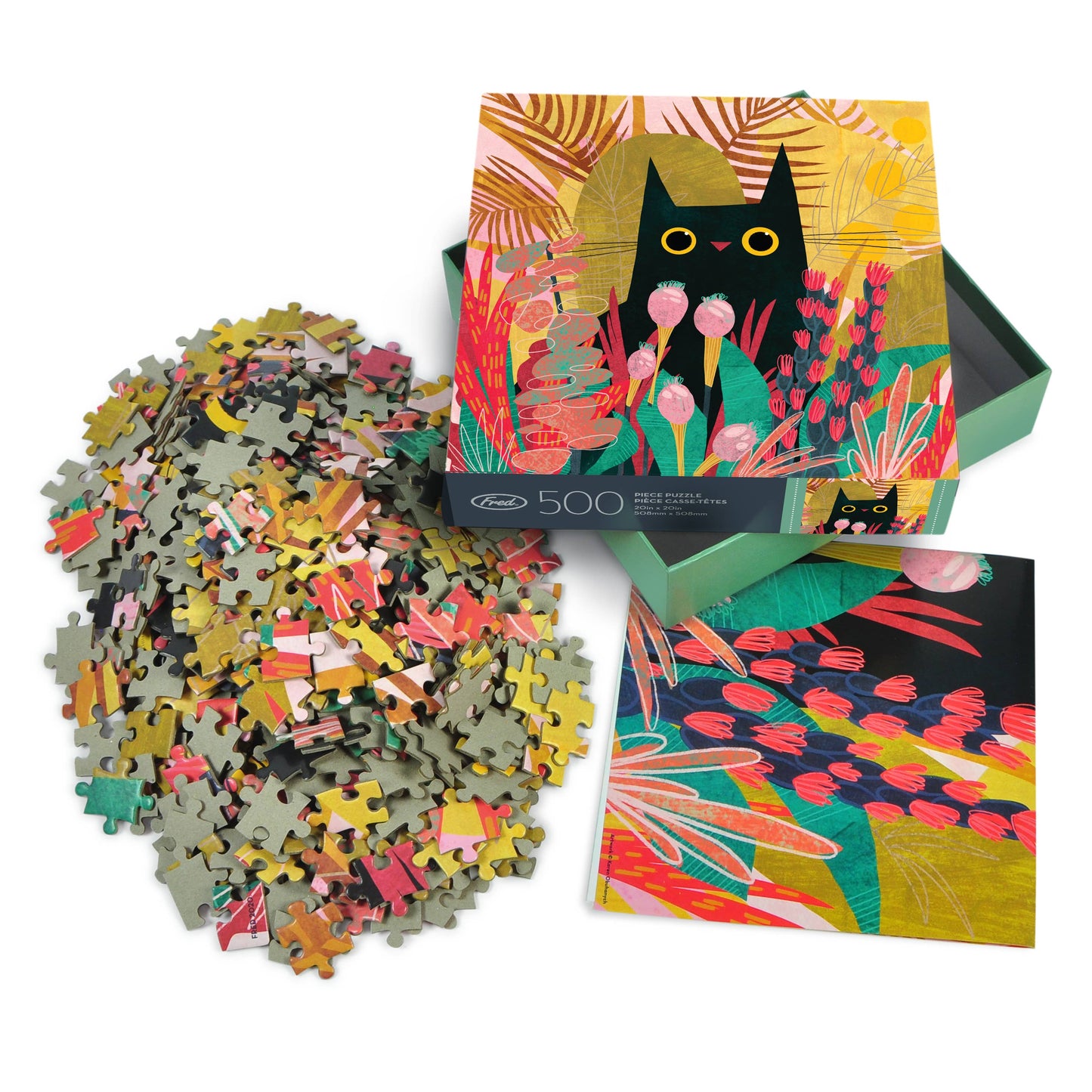 Fred & Friends - Puzzle 500 Pc - Karen Obuhanych - Black Cat
