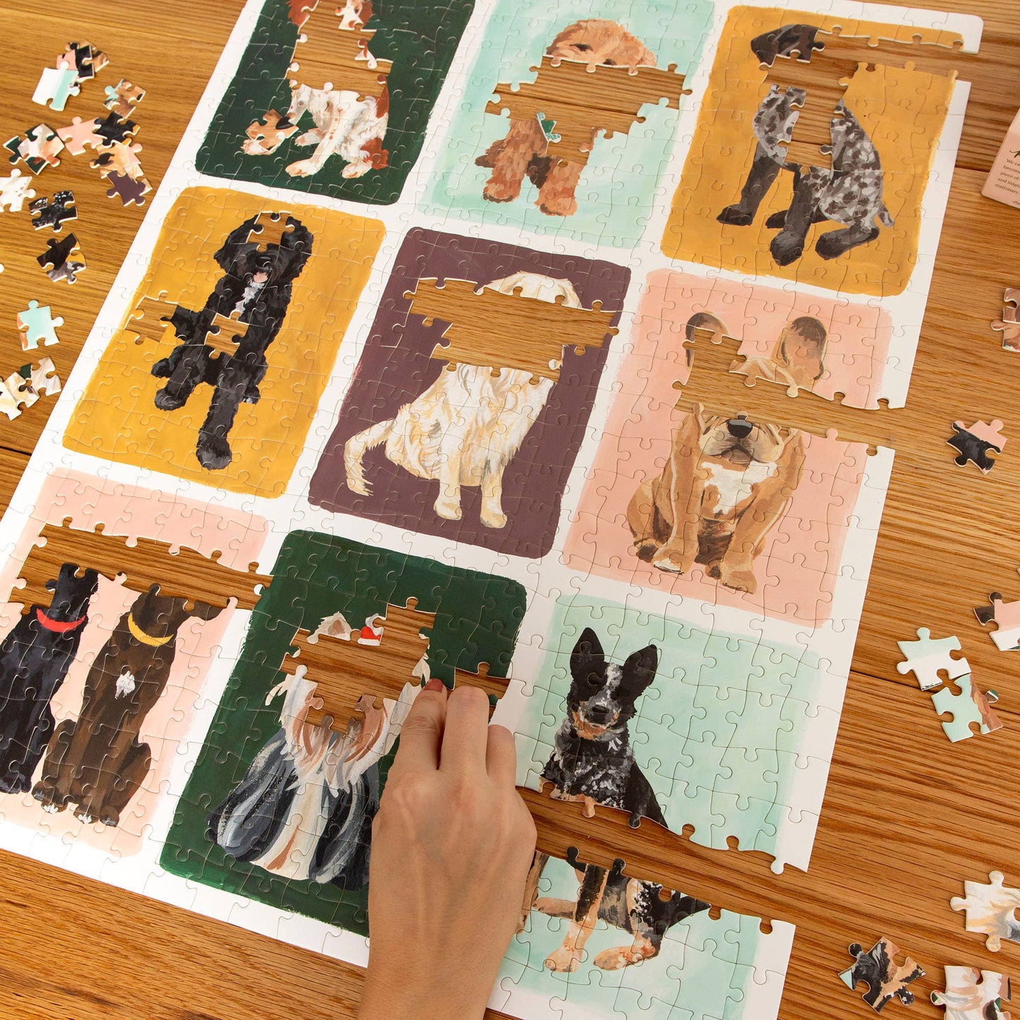 1canoe2 | One Canoe Two Paper Co. - Furry Friends Dogs Grid - 500 Piece Jigsaw Puzzle