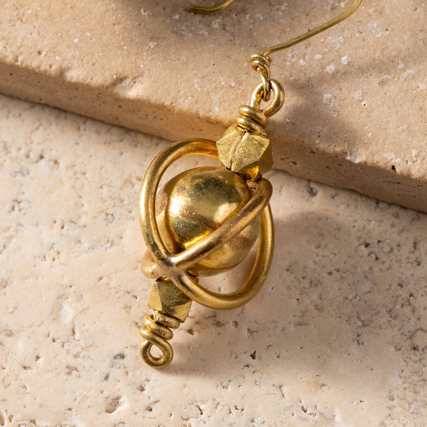 Ten Thousand Villages - Atma Brass Globe Earrings