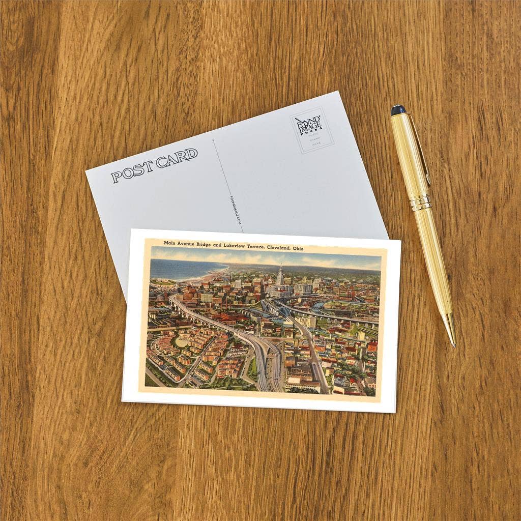 Found Image Press - Postcard OH-114 View over Lakeview Terrace, Cleveland