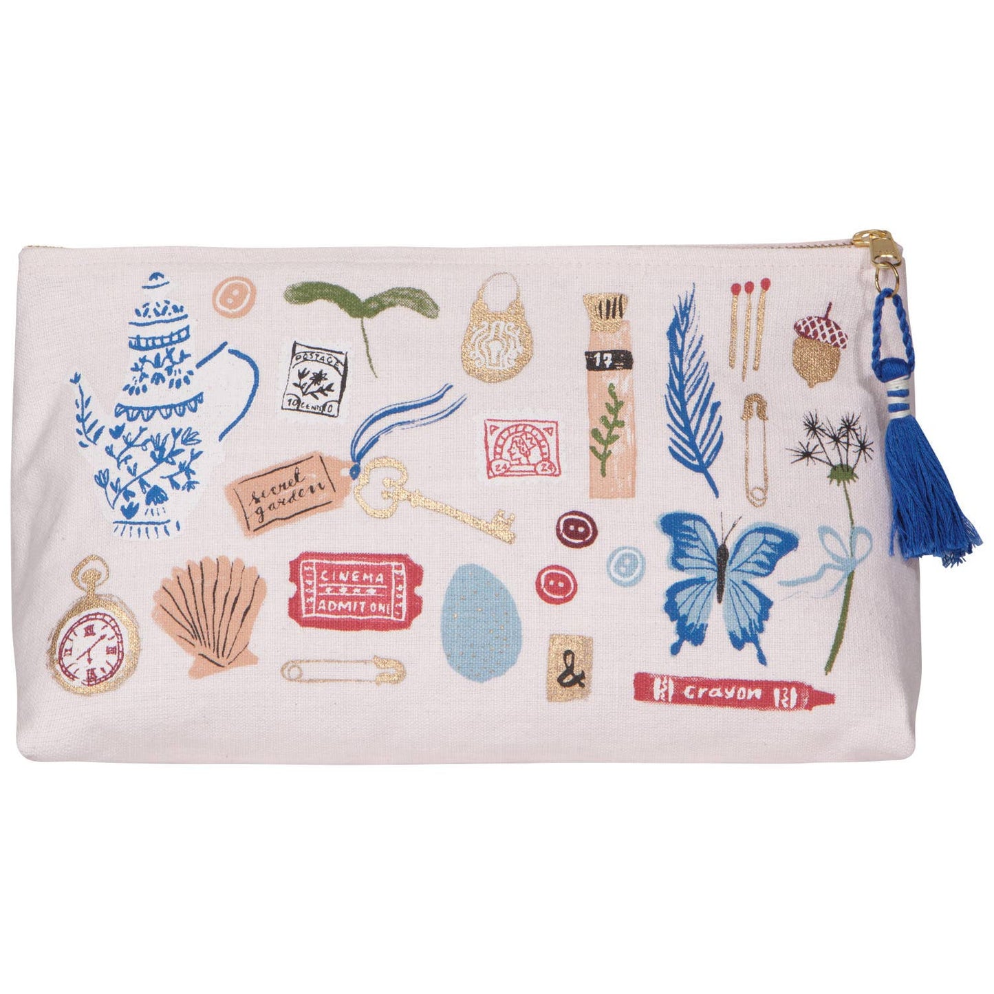 Danica Studio - Danica Studio Large Cotton Cosmetic Bag Finders Keepers