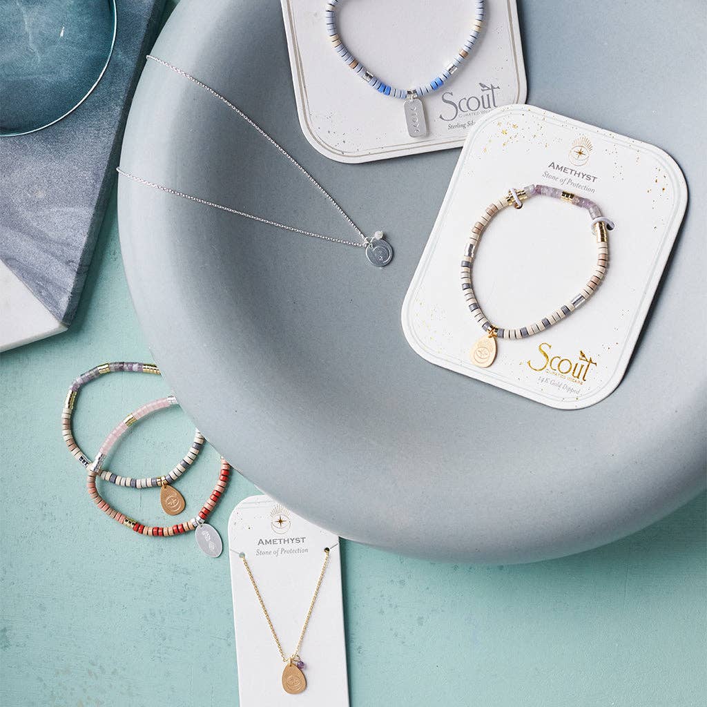 Scout Curated Wears - Stone Intention Charm Necklace - Labradorite/Gold