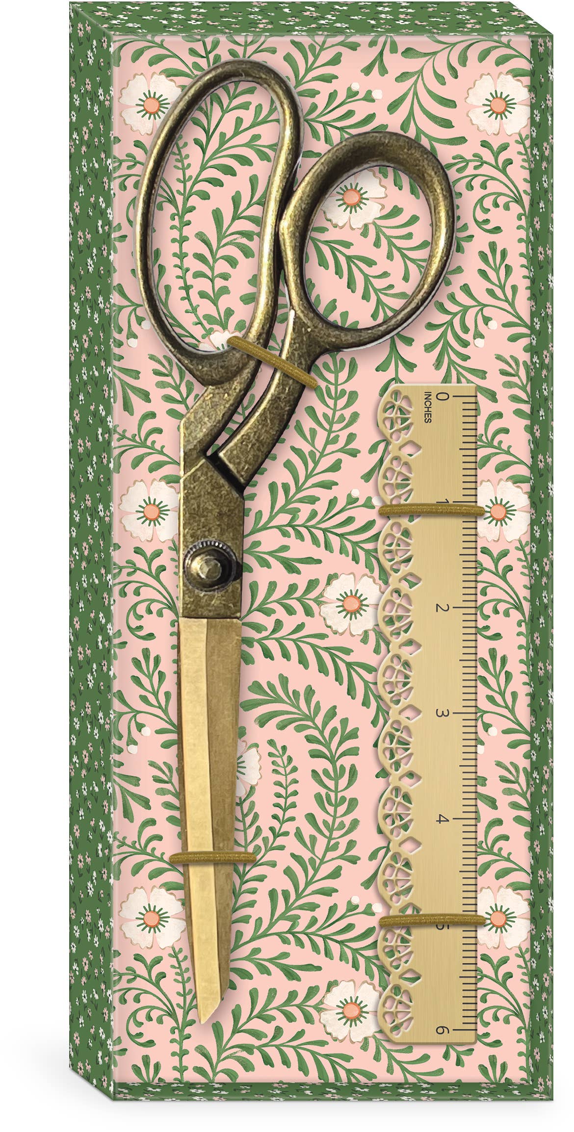 Lady Jayne - Antique Gold Scissor and Ruler Set