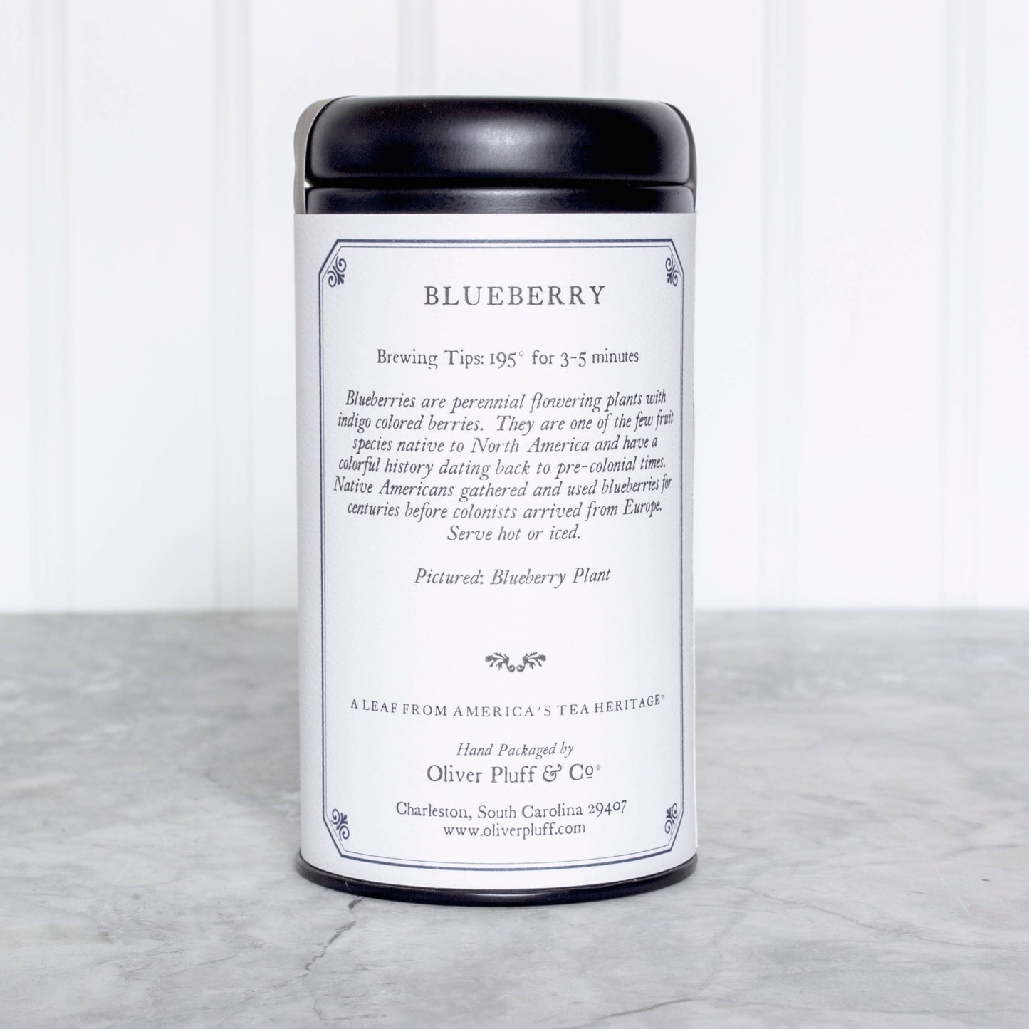 Oliver Pluff & Company - Blueberry - 20 teabags in Signature Tea Tin