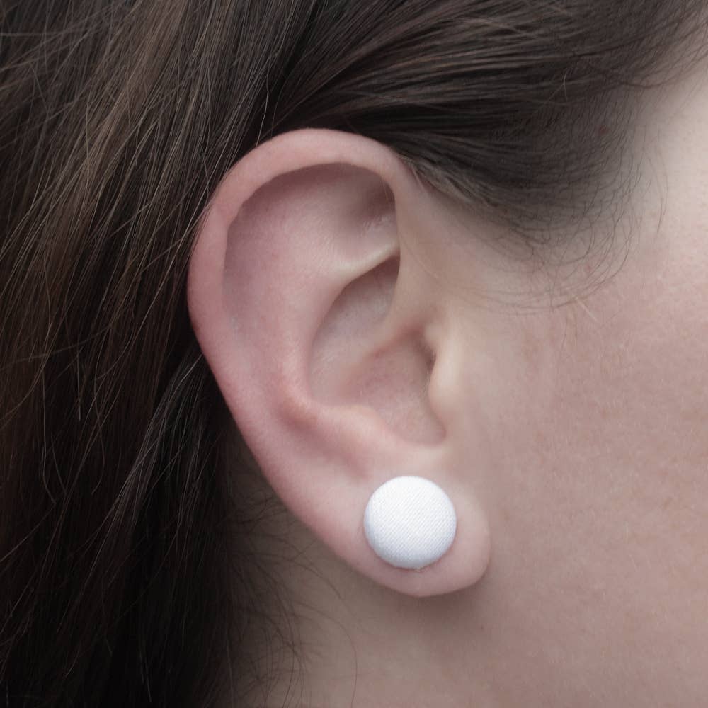 Rachel O's - French Bulldog Fabric Button Earrings