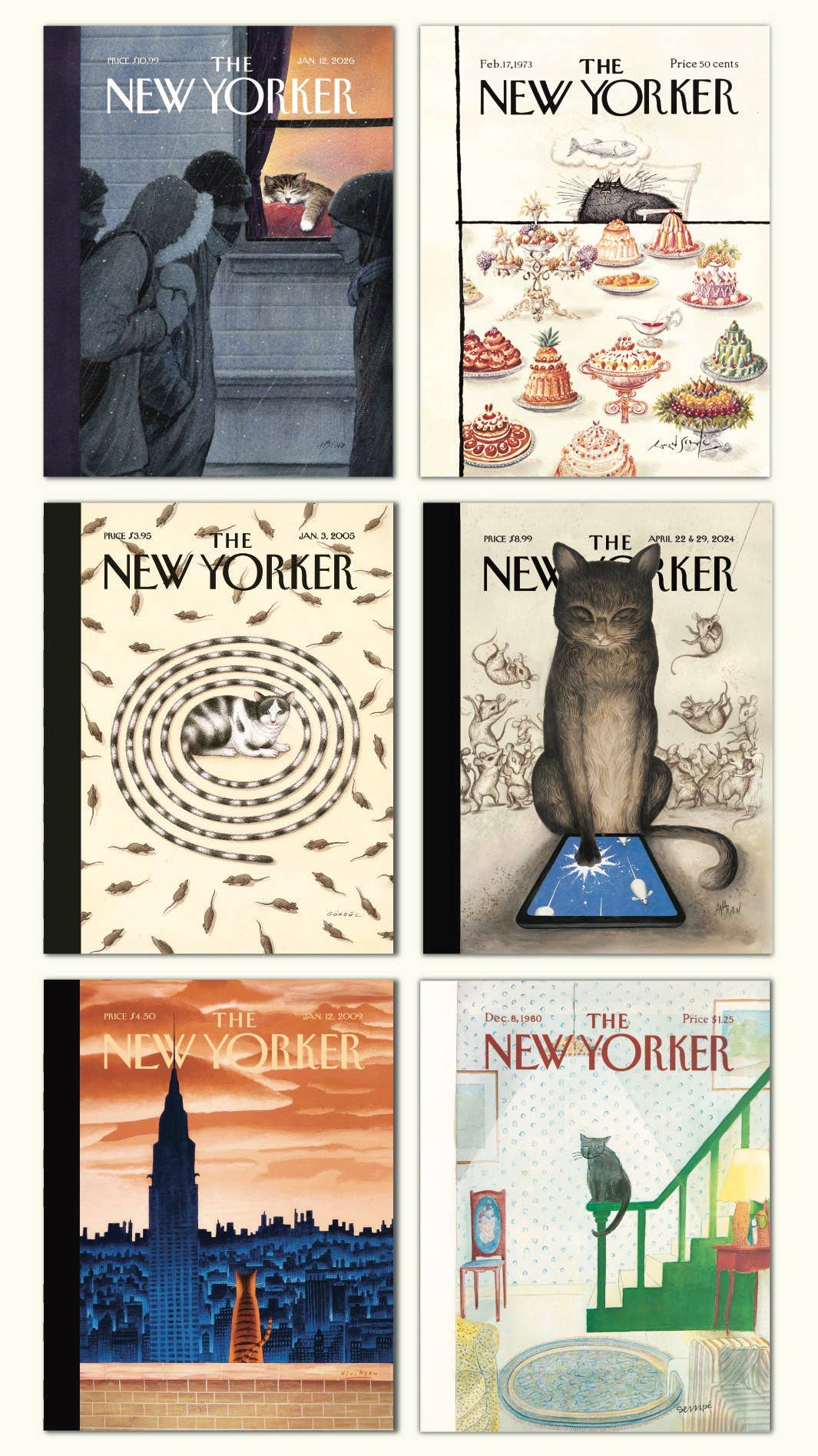 New York Puzzle Company - Cat Mini Puzzle Collector's Set - Set of 6 Mini Puzzle