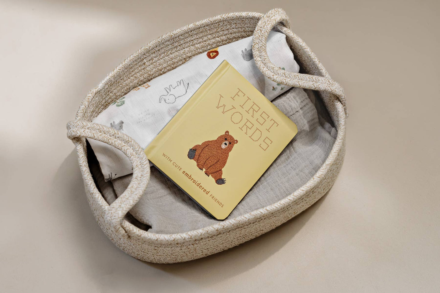 Paige Tate & Co. - First Words with Cute Embroidered Friends (Baby Board Book)