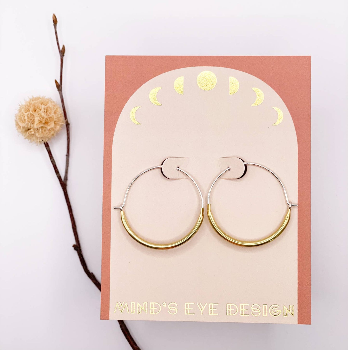 Mind's Eye Design - Tube Hoops- Brass- Small