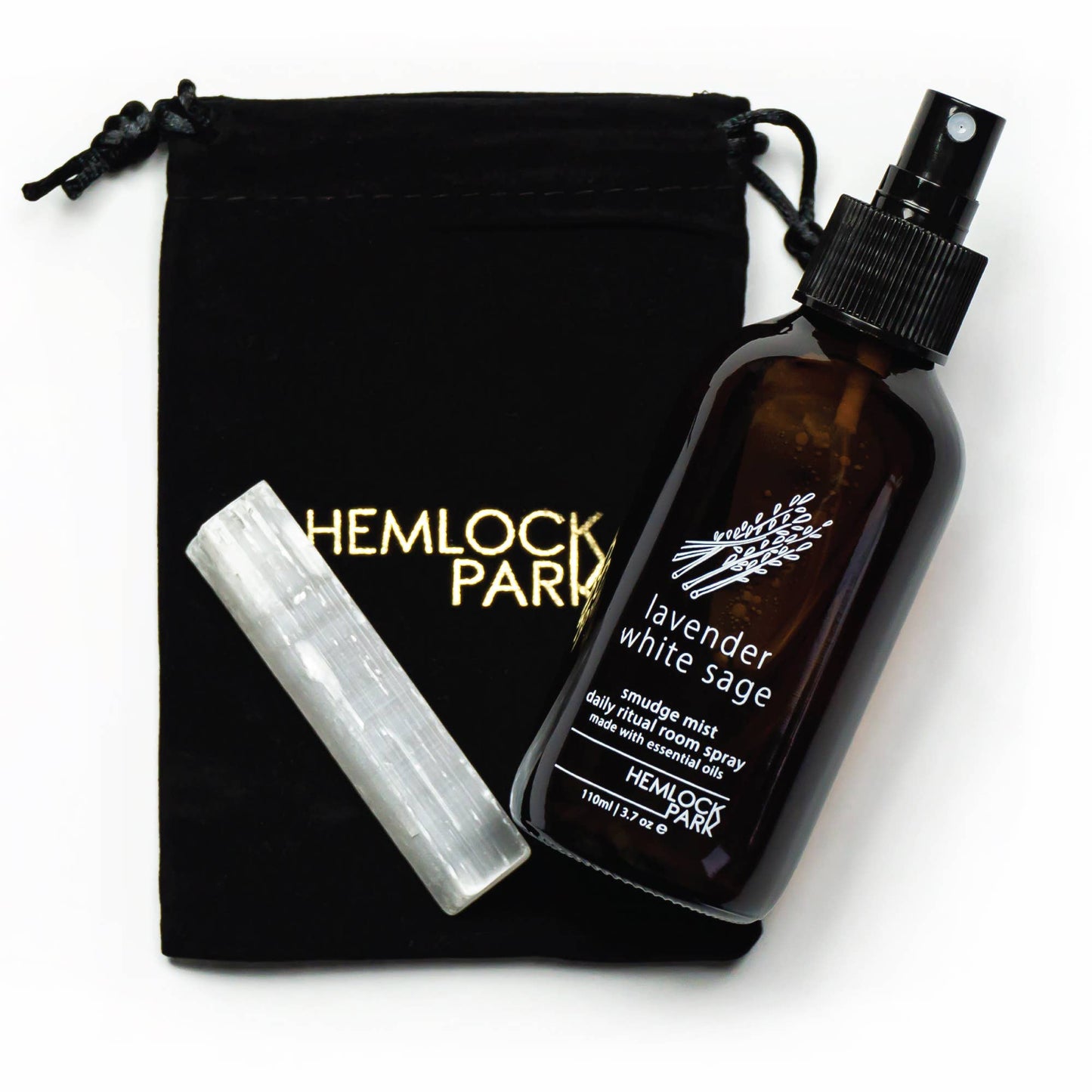 Smudge Spray & Crystal Set: White Sage