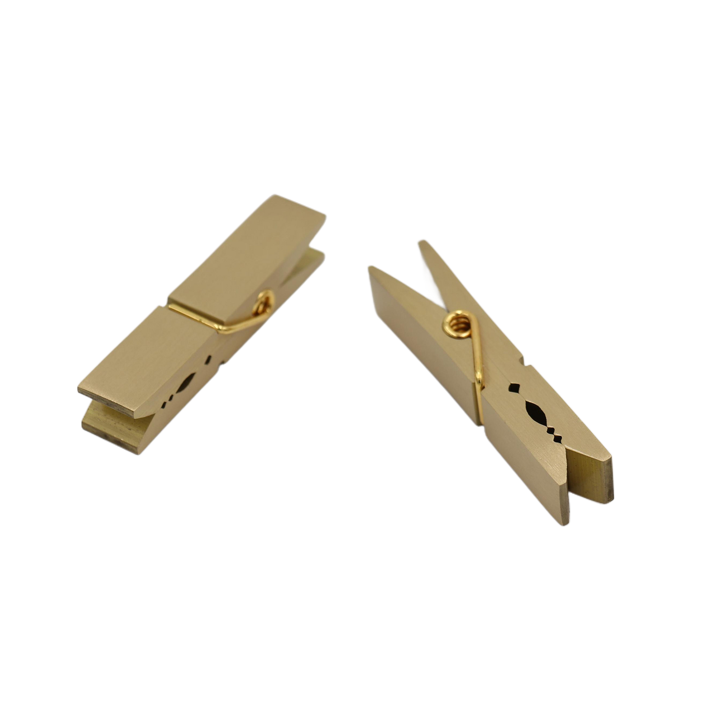 Brass Clothespin Clip β Minimalist Gold Metal Spring Clip