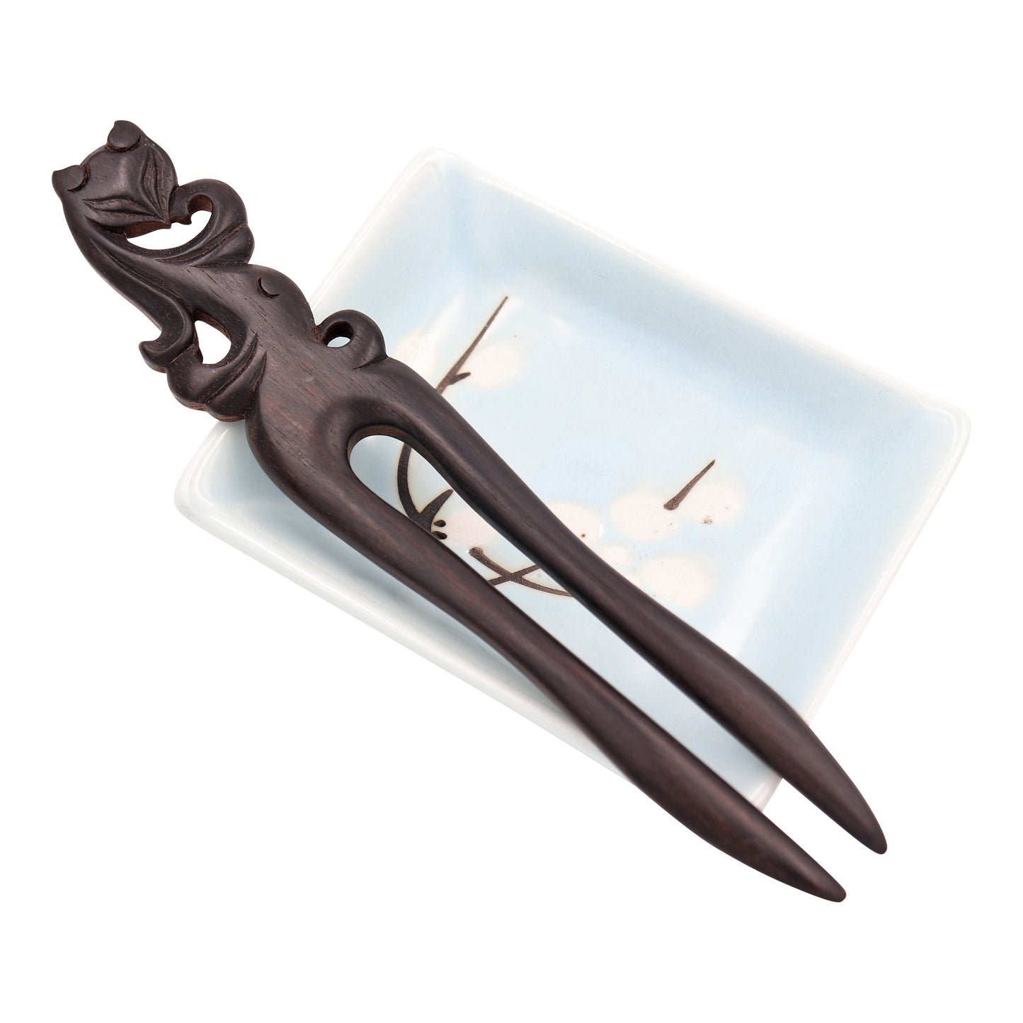 Sandalwood Hair Fork Chopstick Hair Pin Hair Sticks - Fox