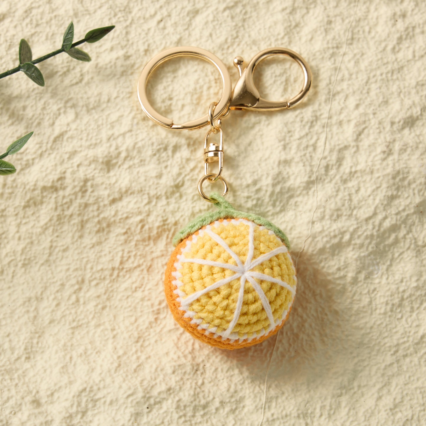 Analyzing image Hand-Knitted-lemon-Keychain