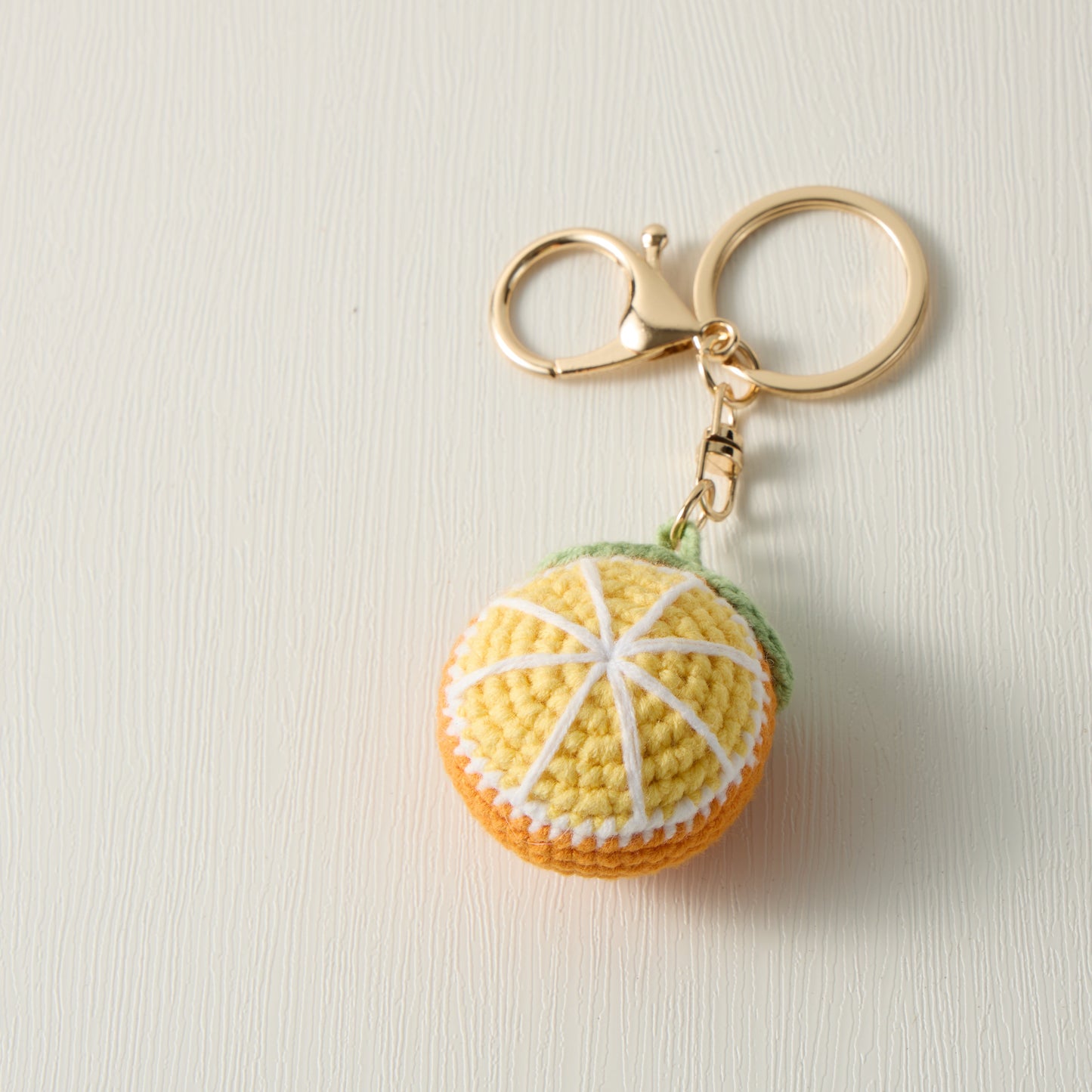 Analyzing image Hand-Knitted-lemon-Keychain