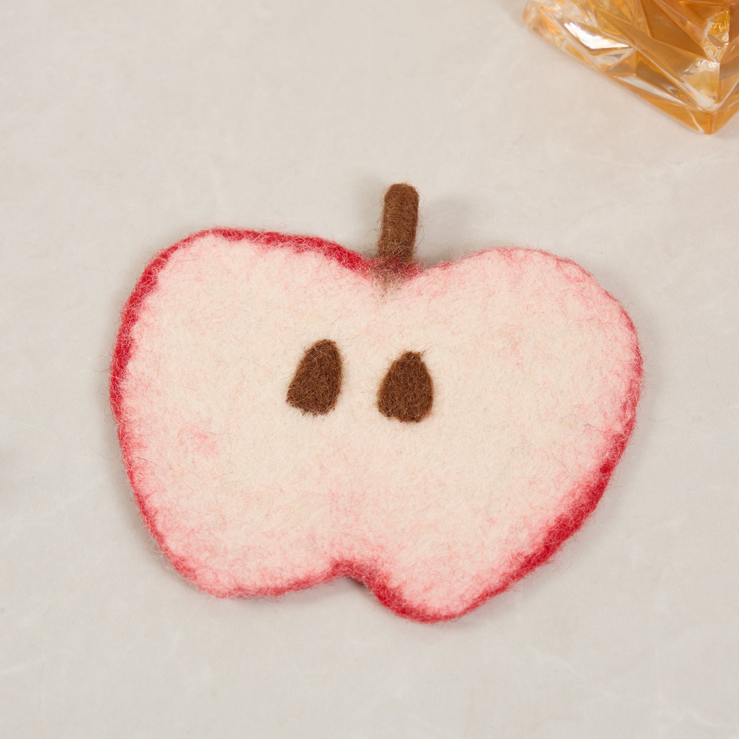 Hand-craft Wool Felt Fruits Coasters - Avocado, Apple, Kiwi, Lemon
