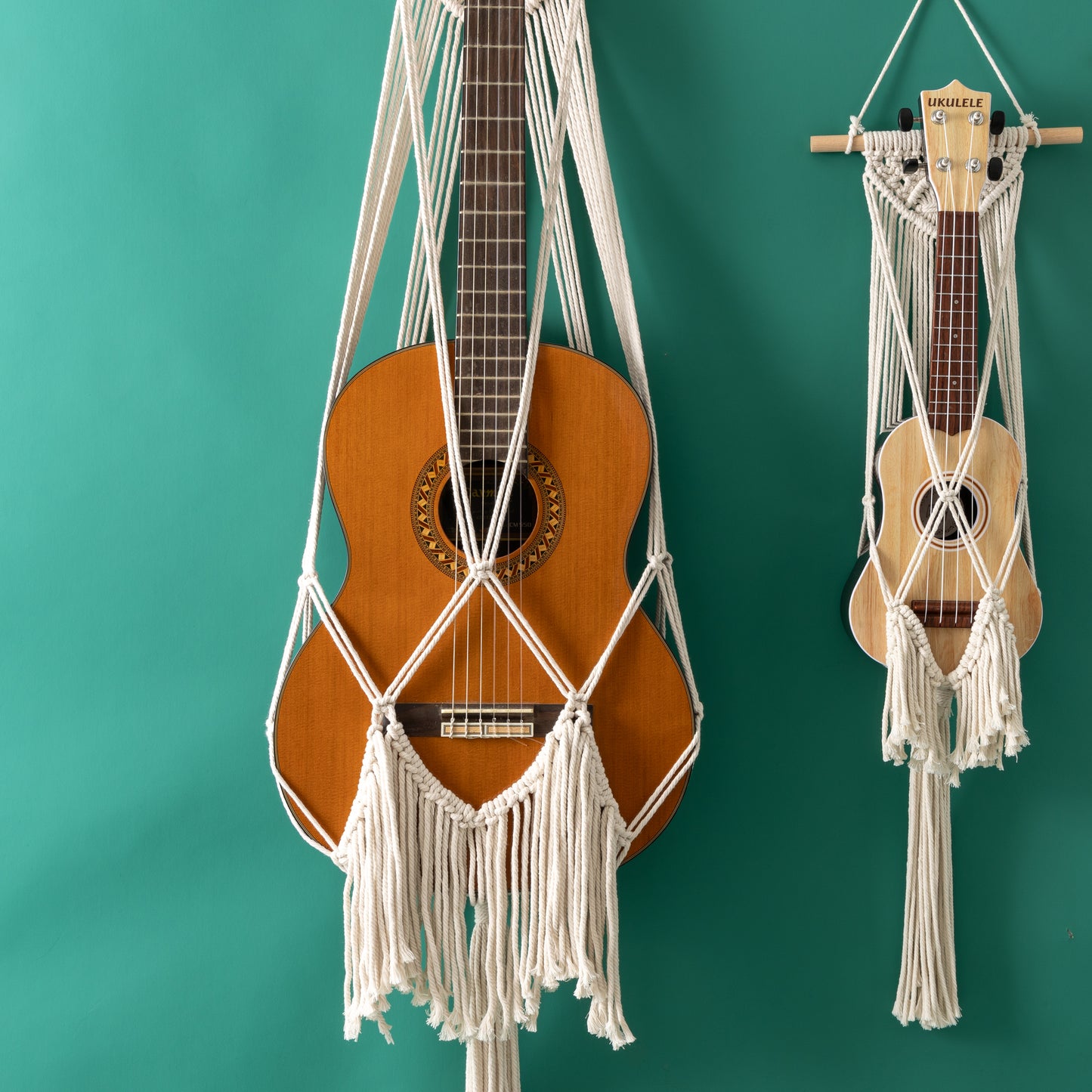 Handcrafted Macrame Ukulele Guitar Display Stand hanger Wall Hanging