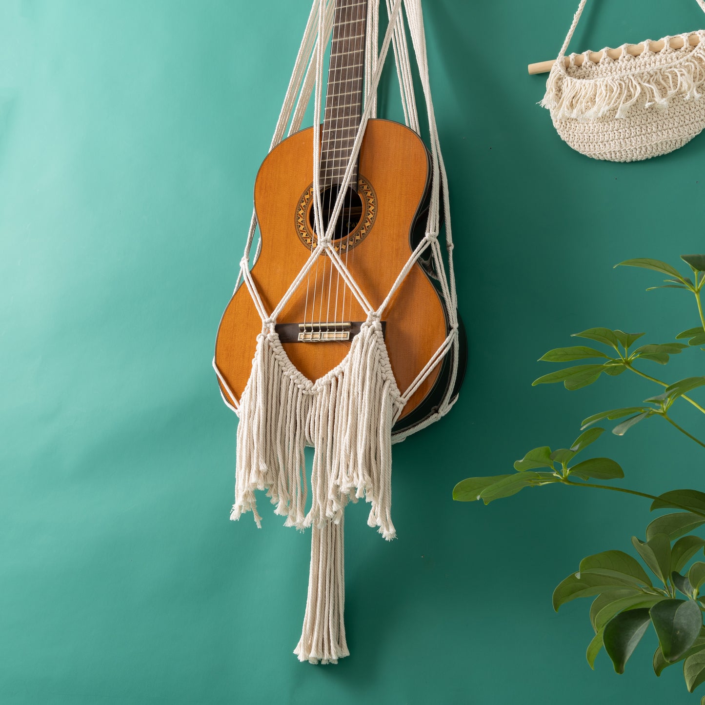 Handcrafted Macrame Ukulele Guitar Display Stand hanger Wall Hanging