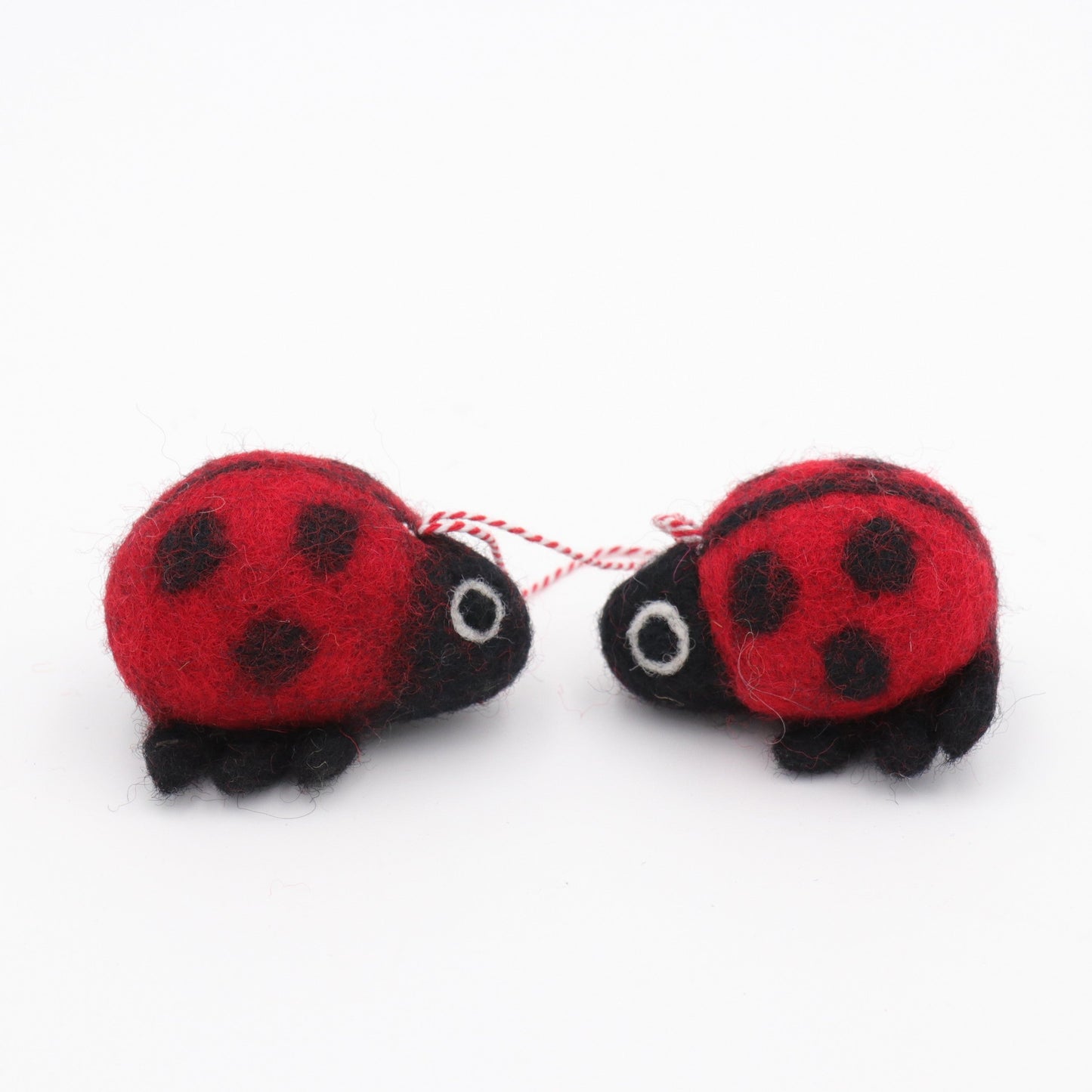Handmade Wool Felt Ladybug Ornament – Needle Felt Ladybird Decor