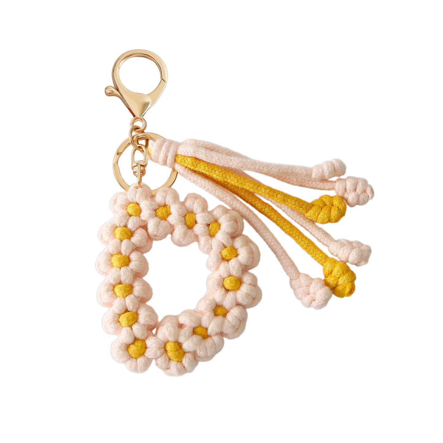 Alphabet Initial Letter Macrame Keychain